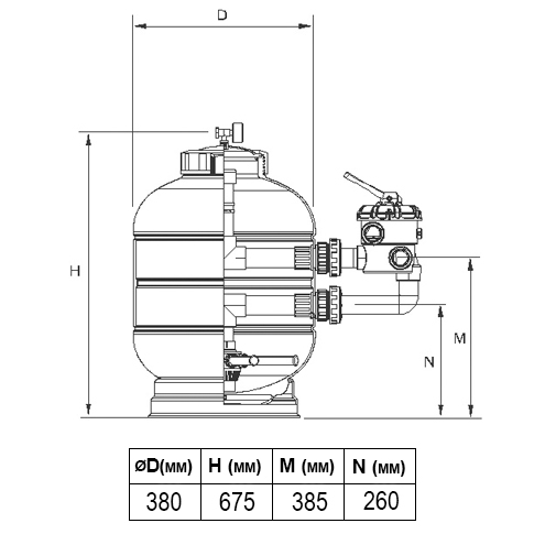 ������� ������ MILLENNIUM Ø 380 ��, 5.5 �3/�, � ������� ������������